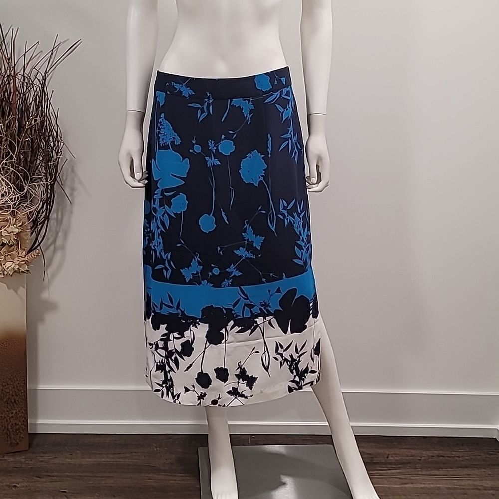 TED Baker Selaah bluebell side slit midi skirt in blue - Picture 6 of 12